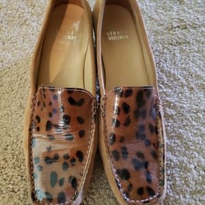 Stuart Weitzman Cheetah Print Tan Loafers